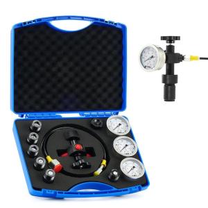 imageOrion Motor Tech Hydraulic Nitrogen Accumulator Charging Kit Nitrogen Fill Kit with 3 Gauges 1300 3500 5500 psi 6 Adapters Gas Hose ampamp Main Valve Body hydraulic pressure test kit Gas Charging Tool