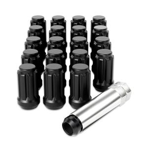 imageOrion Motor Tech M12x15 Lug Nuts Cone Seat Lug Nut Set with 34 Inch Hex 12x15mm Wheel Lug Nuts Compatible with Ford Focus Fusion Escape and More 611303 CV6Z1012C OEM Style Chrome Set of 20Black