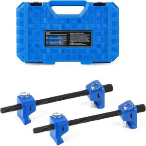 imageOrion Motor Tech Macpherson Strut Spring Compressor Tool Set with 105quot Range Dual HeavyDuty Coil Spring Compressor Tools with 12quot Square Drive 1316quot Hex Auto Tool Set for Suspension Work BlueBlue