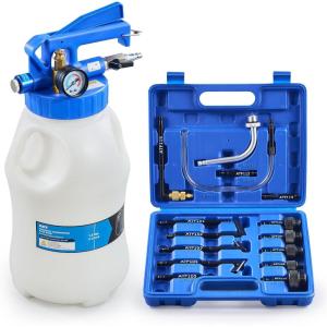 imageOrion Motor Tech Oil Extractor Pump and Dispenser Tool Kit 6L Pneumatic Transmission Fluid Bleeder Set 16 gal 2 Way Vacuum Fluid Evacuator and Filler Oil Change Kit 15 ATF Refill Adapters 3 Hoses