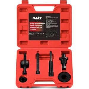 imageOrion Motor Tech Power Steering Pump Pulley PullerInstaller Tool Set Pump Pulley Remover Installer Tools Compatible with Ford GM and Chrysler VehiclesRed
