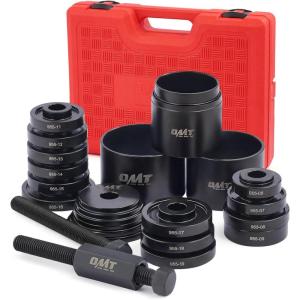 imageOrion Motor Tech Wheel Bearing Press Kit for Front Wheel Drive Bearing Removal ampamp Installation 24pc Wheel Bearing Puller Tool Set with Sliding Screws Universal Bushings Sleeves Storage CaseRED BLACK