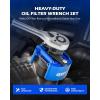 imageOrion Motor Tech 2 pc Adjustable Oil Filter Wrench 6080 mm ampamp 80105 mm 12quot ampamp 22 mm Drive Universal Oil Filter Removal Tool