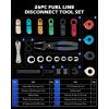 imageOrion Motor Tech 26pc Master Quick Disconnect Tool Kit Fuel Line Disconnect Tool Set with Fuel and AC Disconnect Pliers Fuel Line Removal Tool Set for AC Fuel ampamp Transmission Systems Blue