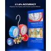 imageOrion Motor Tech 3 Way AC Diagnostic Manifold Gauge Set for Freon Charging Fits R134A R12 R22 and R502 Refrigerants with 3FT Hose Tank Adapters Quick Couplers and Can Tap3FT