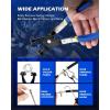 imageOrion Motor Tech 9pcs Hose Clamp Pliers for Fuel Oil ampamp Water Hoses Automotive Long Reach Hose Clamp Remover Kit with Flexible Wire Clic R Type Swivel Jaw Flat Band Pliers Case BlueBlue
