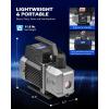 imageOrion Motor Tech A2L Vacuum Pump 35 cfm 14 hp Single Stage Sparkless Ignition Proof Vacuum Pump for R1234yf R32 R134a R22 R410A with 15 Micron Ultimate Vacuum Auto HVAC Vacuum Pump