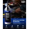 imageOrion Motor Tech Air Conditioner Flushing Kit High Performance Flush Tool Set for Cleaning Car AC System with 34 oz Stainless Steel Tank 33 ft Nylon Hose 14 in Adapter 150 psi Working Pressure