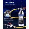 imageOrion Motor Tech Air Conditioner Flushing Kit High Performance Flush Tool Set for Cleaning Car AC System with 34 oz Stainless Steel Tank 33 ft Nylon Hose 14 in Adapter 150 psi Working Pressure