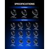 imageOrion Motor Tech Crowfoot Wrench Set for 8 to 24 mm Flare Nuts 15pc Crows Foot Wrench Set for 38quot and 12quot Drive Ratchets Extenders Large ampamp Small Metric Flare Nut Tool Kit for Nut Removal and MoreBlue