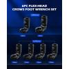 imageOrion Motor Tech Crows Foot Wrench Set 6pc Flex Head Crows Foot Line Wrench Set with 12quot ampamp 38quot Drive Metric Crowfoot Wrenches for 12 14 16 17 18 19 mm Nuts with 180 Flexible Head Storage Case