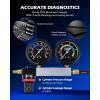 imageOrion Motor Tech Cylinder Leak Down Tester Kit Automotive Engine Leakage Tester Dual Gauge Air Cylinder Test Kit for Gas Petrol Engines Leakdown Diagnostic Detector Tool