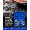 imageOrion Motor Tech Engine Compression Tester Kit 9pc Cylinder Compression Tester Kit with Spark Plug Tester for Mechanics Engine Cylinder Pressure Gauge for Gas Petrol Engines