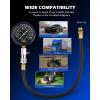 imageOrion Motor Tech Engine Compression Tester Kit 9pc Cylinder Compression Tester Kit with Spark Plug Tester for Mechanics Engine Cylinder Pressure Gauge for Gas Petrol Engines
