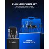 imageOrion Motor Tech Fuel Line Pliers Set 5 pc Disconnect Set With Filter Caliper Hose Pipe Clamp Clip 80 Degree Pliers HeavyDuty Pipe Repair Set for Auto Line