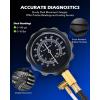imageOrion Motor Tech Fuel Pressure Gauge  0140psi Fuel Gauge with Hoses ampamp Adapters Gasoline Pressure Tester