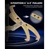 imageOrion Motor Tech Gear Puller Set 3quot 4quot 6quot 3 Jaw Puller Kit for Pulley Gear Bearing Flywheel Removal Heavy Duty Pulley Puller with Reversible Jaws 3 pcs Bearing Puller Tool Kitgold