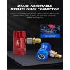imageOrion Motor Tech R1234yf Quick Coupler Quick Connect R1234yf Adapters ampamp AC Hose Fitting Connectors HP LP R1234yf Couplers for Air Conditioning Evacuation and Recharging 14quot Flares Set of 2