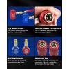 imageOrion Motor Tech R1234yf Quick Coupler Quick Connect R1234yf Adapters ampamp AC Hose Fitting Connectors HP LP R1234yf Couplers for Air Conditioning Evacuation and Recharging 14quot Flares Set of 2