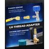 imageOrion Motor Tech R1234yf Self Sealing Can Tap for Self Sealing R1234yf Refrigerant Recharge Self Sealing R1234yf Refrigerant Dispenser with 14quot to LH Threading 12quot Adapters for Refilling AC System