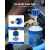 imageOrion Motor Tech R1234yf Self Sealing Can Tap for Self Sealing R1234yf Refrigerant Recharge Self Sealing R1234yf Refrigerant Dispenser with 14quot to LH Threading 12quot Adapters for Refilling AC System
