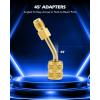 imageOrion Motor Tech R410a Adapter 516quot Female to 14quot Male Air Conditioner ampamp Hose Connectors for R410a Refrigerant Mini Split HVAC Recharging ampamp More Set of 4 Angled Adapters