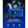 imageOrion Motor Tech Torx Bit Socket Set 8pc 12quot Drive Impact Torx Bit Socket Set T30 T40 T45 T50 T55 T60 T70 ampamp T80 Sockets CrMo Steel Torx Impact Socket Set for Fastener Replacement with Carry CaseTorx Bit Socket Set