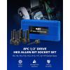 imageOrion Motor Tech Torx Bit Socket Set 8pc 12quot Drive Impact Torx Bit Socket Set T30 T40 T45 T50 T55 T60 T70 ampamp T80 Sockets CrMo Steel Torx Impact Socket Set for Fastener Replacement with Carry CaseHex Allen Bit Socket Set