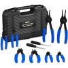 imageOrion Motor Tech 10pc Snap Ring Pliers Set Internal ampamp External Circlip Pliers Set with Straight Bent Pliers Hook and Pick Heavy Duty Snap Ring and Circlip Removal Tool with Storage Case ampamp Gloves