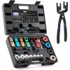 imageOrion Motor Tech 26pc Fuel Line Disconnect Tool Set Master Quick Disconnect Tool Kit with Fuel and AC Disconnect Pliers Fuel Line Removal Tool Set for AC Fuel ampamp Transmission Systems Black