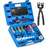 imageOrion Motor Tech 26pc Master Quick Disconnect Tool Kit Fuel Line Disconnect Tool Set with Fuel and AC Disconnect Pliers Fuel Line Removal Tool Set for AC Fuel ampamp Transmission Systems Blue