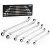 imageOrion Motor Tech 6Piece Ratcheting Wrench Set Metric 819 mm Flex Head Ratcheting Wrench Set Extra Long Ratchet Wrench Set with 72 Tooth Gear ampamp Double Box End