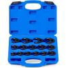 imageOrion Motor Tech Crowfoot Wrench Set for 8 to 24 mm Flare Nuts 15pc Crows Foot Wrench Set for 38quot and 12quot Drive Ratchets Extenders Large ampamp Small Metric Flare Nut Tool Kit for Nut Removal and MoreBlue