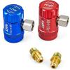 imageOrion Motor Tech R1234yf Quick Coupler Quick Connect R1234yf Adapters ampamp AC Hose Fitting Connectors HP LP R1234yf Couplers for Air Conditioning Evacuation and Recharging 14quot Flares Set of 2