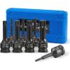 imageOrion Motor Tech Torx Bit Socket Set 8pc 12quot Drive Impact Torx Bit Socket Set T30 T40 T45 T50 T55 T60 T70 ampamp T80 Sockets CrMo Steel Torx Impact Socket Set for Fastener Replacement with Carry CaseXZN Triple Square Spline Bit Socket Set