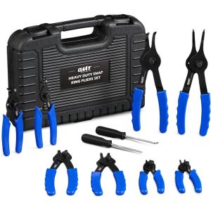 imageOrion Motor Tech 10pc Snap Ring Pliers Set Internal ampamp External Circlip Pliers Set with Straight Bent Pliers Hook and Pick Heavy Duty Snap Ring and Circlip Removal Tool with Storage Case ampamp Gloves