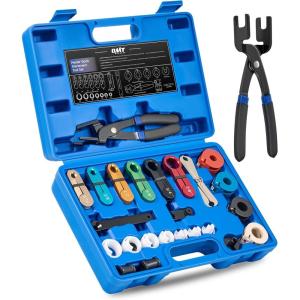 imageOrion Motor Tech 26pc Master Quick Disconnect Tool Kit Fuel Line Disconnect Tool Set with Fuel and AC Disconnect Pliers Fuel Line Removal Tool Set for AC Fuel ampamp Transmission Systems Blue