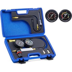 imageOrion Motor Tech Cylinder Leak Down Tester Kit Automotive Engine Leakage Tester Dual Gauge Air Cylinder Test Kit for Gas Petrol Engines Leakdown Diagnostic Detector Tool