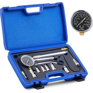 imageOrion Motor Tech Engine Compression Tester Kit 11 pc Cylinder Compression Tester Kit with Spark Plug Tester Engine Cylinder Pressure Gauge for Gas Petrol Engines