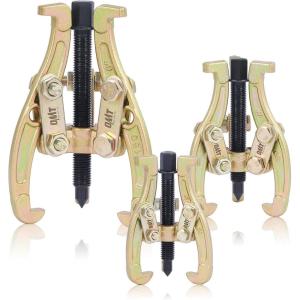 imageOrion Motor Tech Gear Puller Set 3quot 4quot 6quot 3 Jaw Puller Kit for Pulley Gear Bearing Flywheel Removal Heavy Duty Pulley Puller with Reversible Jaws 3 pcs Bearing Puller Tool Kitgold