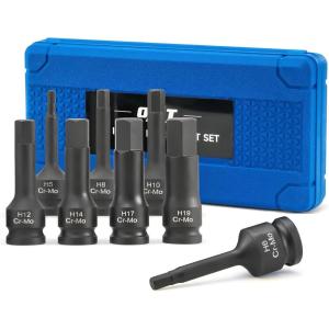 imageOrion Motor Tech Torx Bit Socket Set 8pc 12quot Drive Impact Torx Bit Socket Set T30 T40 T45 T50 T55 T60 T70 ampamp T80 Sockets CrMo Steel Torx Impact Socket Set for Fastener Replacement with Carry CaseHex Allen Bit Socket Set