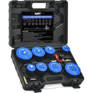 imageOrion Motor Tech Turbo System Leakage Tester Kit 10pc Turbo Boost Leak Tester Set with 4 Pairs of Stepped Adapters 138quot to 312quot Turbo Pressure Leakage Tester for Cooling Emissions Exhaust Pipesblack