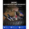 imageOrion Motor Tech 145quot Tire Spoon Kit 20pc Tire Changing Tool for Motorcycle Dirt Bike Lawn Tractor Bicycle Motorcycle Tire Changer Tire Removal Tool with 4pc Rim Covers Valve Tool Valve Cores145