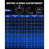 imageOrion Motor Tech 826Piece O Ring Assortment Kit 32 Sizes SAE ampamp Metric O Rings for Plumbing Automotive ampamp Faucet Repair  Nitrile Rubber Rings with Picks ampamp Hooks 2 Casesyellow  white case