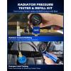 imageOrion Motor Tech Coolant Vacuum Refill Kit22pc Coolant Pressure Tester Kit with 14 Radiator Adapters Radiator Cooling System Pressure Tester ampamp Filler Kit with Vacuum Pump Vacuum Purge ampamp Refill Tool