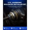 imageOrion Motor Tech Harmonic Balancer Installer Set 5pc Long Reach Crank Pulley Underdrive Pulley Damper Installation Tool Kit with 4 Adapters ampamp Nut Bearing