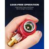 imageOrion Motor Tech R1234yf Quick Couplers Set R1234yf Adapter Tool Kit with SelfSealing ampamp Puncture Can Tap High ampamp Low R1234yf Couplers Set with Valve Core Remover for 14quot ampamp 12quot HVAC Charging Hoses