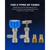 imageOrion Motor Tech R1234yf Quick Couplers Set R1234yf Adapter Tool Kit with SelfSealing ampamp Puncture Can Tap High ampamp Low R1234yf Couplers Set with Valve Core Remover for 14quot ampamp 12quot HVAC Charging Hoses