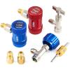imageOrion Motor Tech R1234yf Quick Couplers Set R1234yf Adapter Tool Kit with SelfSealing ampamp Puncture Can Tap High ampamp Low R1234yf Couplers Set with Valve Core Remover for 14quot ampamp 12quot HVAC Charging Hoses