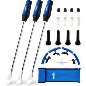 imageOrion Motor Tech 145quot Tire Spoon Kit 20pc Tire Changing Tool for Motorcycle Dirt Bike Lawn Tractor Bicycle Motorcycle Tire Changer Tire Removal Tool with 4pc Rim Covers Valve Tool Valve Cores145